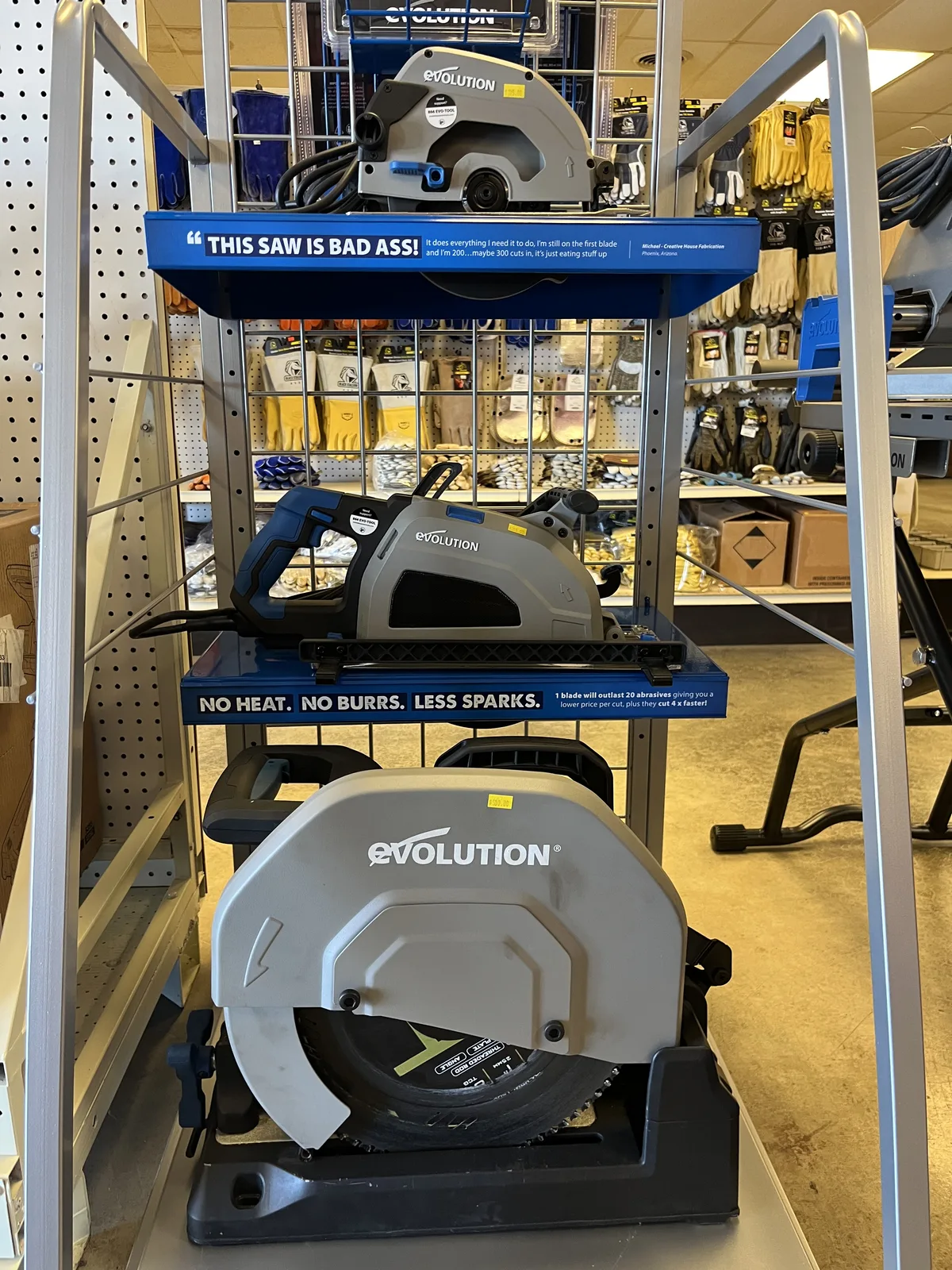 Evolution portable metal-cutting saws