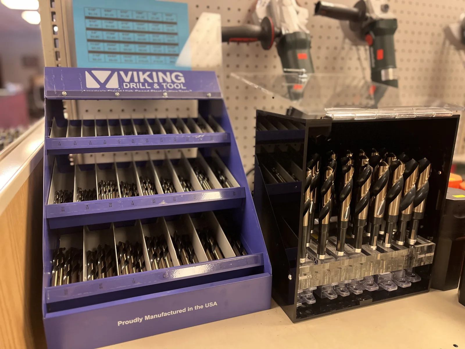 Viking drill and driver bit display